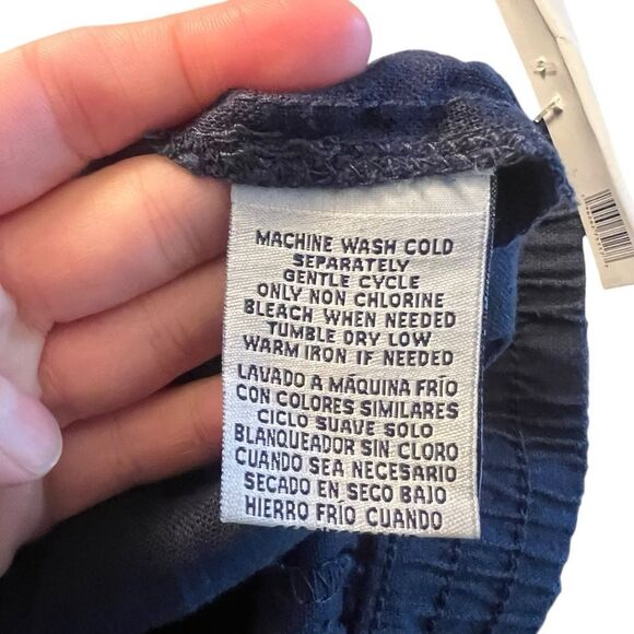 NWT! Caribbean Joe navy linen blend culottes - Picture 4 of 7
